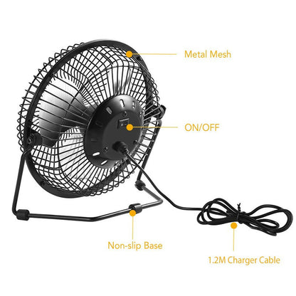 Portable Solar Powered Cooling Ventilation Fan