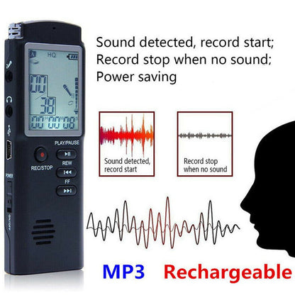 Professional T60 Digital Voice Recorder – USB, High-Capacity, Long Recording Time