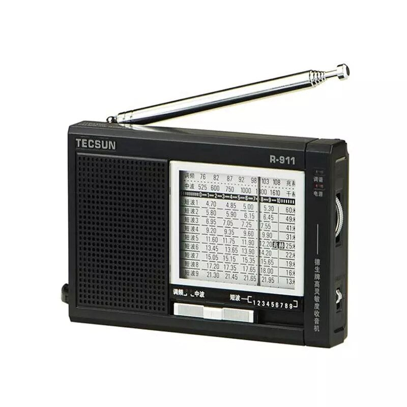 Tecsun R-911 Multi-Band Radio with High Sensitivity and Built-in Speaker