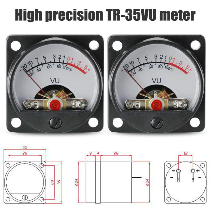 TR-35 VU Power Amplifier with Backlight and Sound Pressure – Audio Level Meter