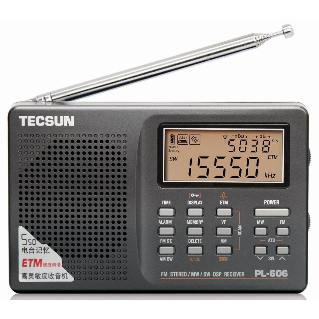 Tecsun PL-606 Stereo Radio – Full Band Digital Audio Player for Seniors and Students