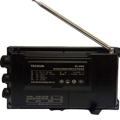 Tecsun PL-660 Stereo Radio with Full Band Digital Tuning