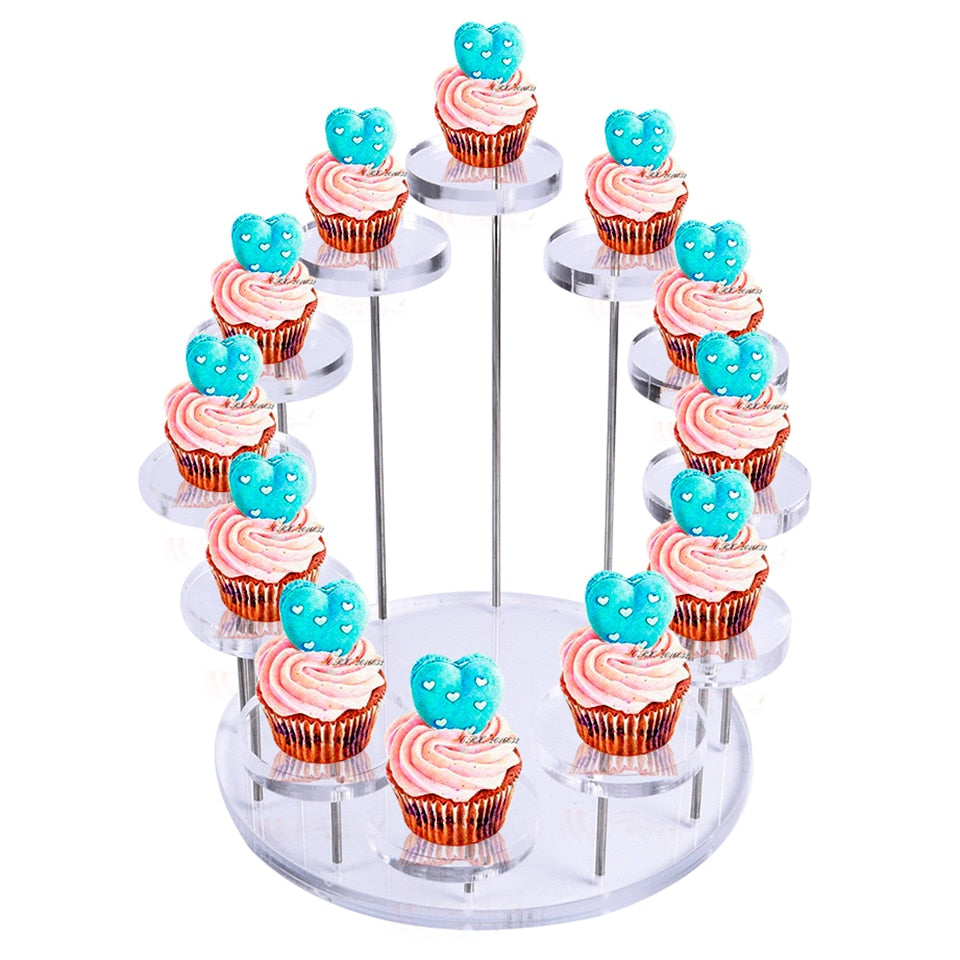 Premium Tiered Cupcake Stand – Elegant Dessert Display for Special Occasions