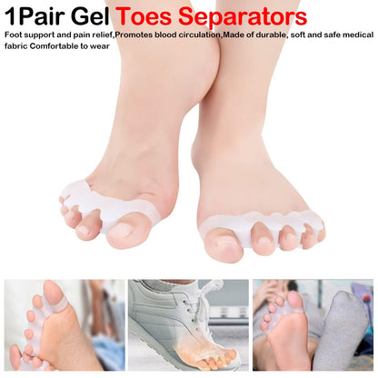 Silicone Toe Spacers – Comfortable 1 Pair for Foot Alignment and Pain Relief