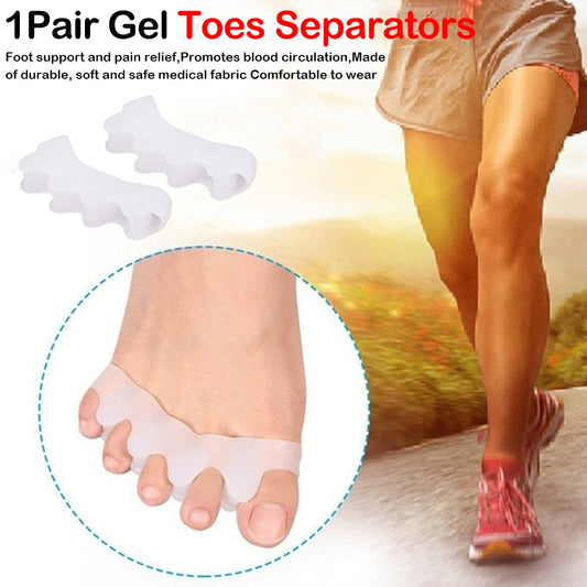 Silicone Toe Spacers – Comfortable 1 Pair for Foot Alignment and Pain Relief