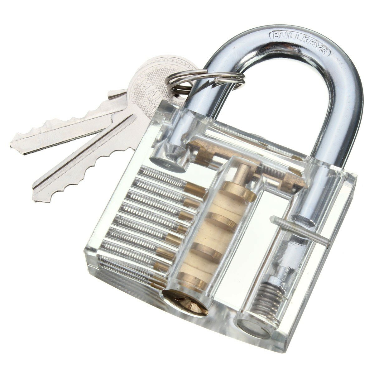 Practice Padlock Locksmith Trainer Kit with Clear View and Two Keys