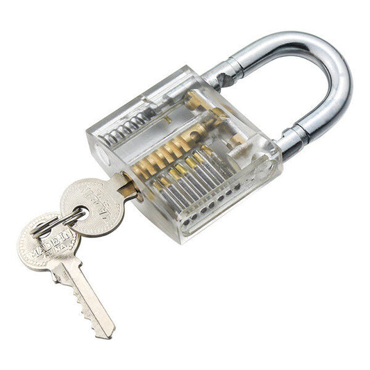 Practice Padlock Locksmith Trainer Kit with Clear View and Two Keys