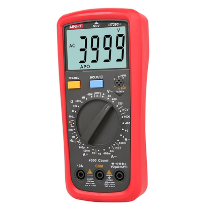 UNI-T UT39C Plus Digital Multimeter – Versatile Testing for AC/DC Voltage, Amps, Ohms, Temperature, Hz