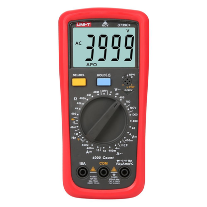 UNI-T UT39C Plus Digital Multimeter – Versatile Testing for AC/DC Voltage, Amps, Ohms, Temperature, Hz