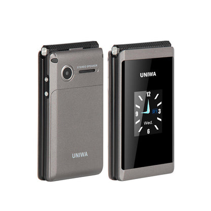 UNIWA X28 Flip Phone: 2.8 Inch Touch Screen, 1200mAh Battery, Wireless FM, Bluetooth, Dual SIM