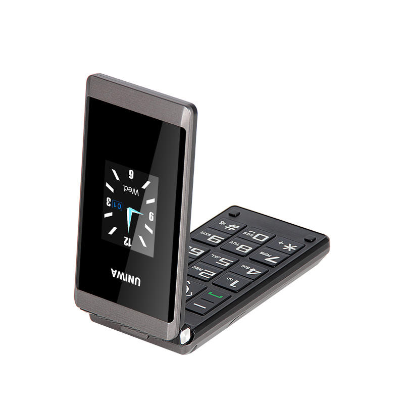 UNIWA X28 Flip Phone: 2.8 Inch Touch Screen, 1200mAh Battery, Wireless FM, Bluetooth, Dual SIM