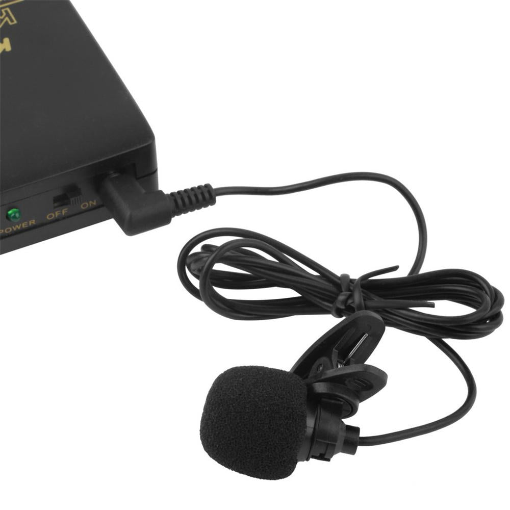 Wireless VHF Lavalier Lapel Microphone with FM Transmitter