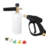 Snow Foam Car Wash Kit: 1L Soap Lance and 5 Pressure Washer Nozzles