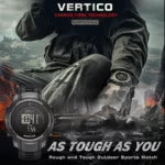 VERTICO Men’s Digital Sports Watch by NORTH EDGE: Waterproof, with Compass, Altimeter, Barometer