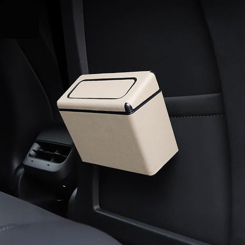 Waterproof Portable Car Trash Can With Rolling Lid