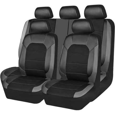 Universal PU Leather 9-Piece Car Seat Cover Set For 5-Seater Vehicles