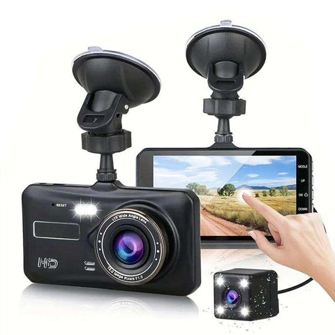 1080P Full HD Dual Dash Cam With Night Vision And 170° Wide-Angle Lens