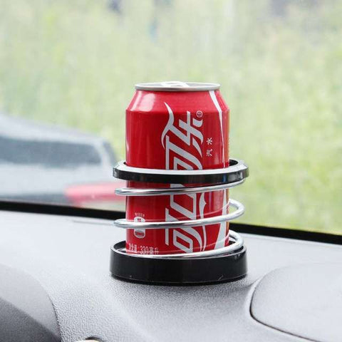 Universal Compact Car Drink Holder For Beverages And Cans