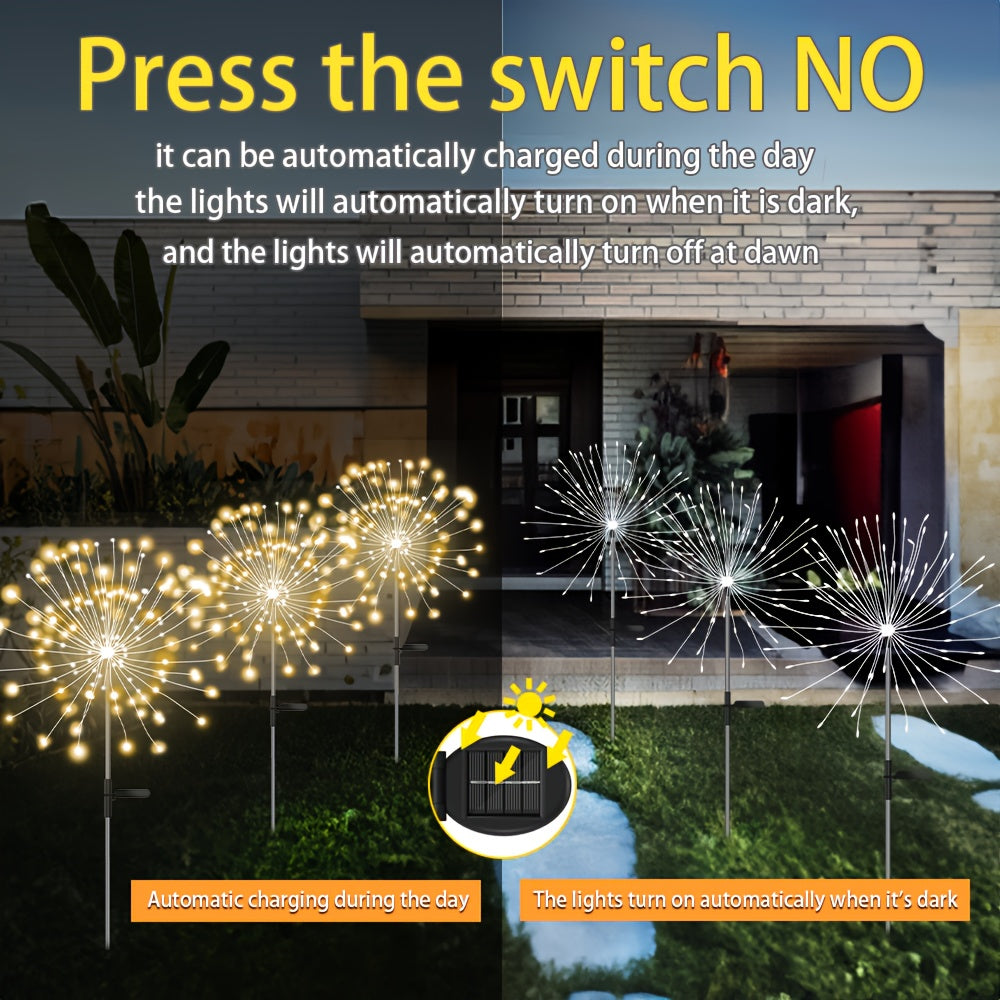 Solar LED Lights - 8 Lighting Modes, Waterproof, Perfect for Holiday Decorations, Patio, Yard, Garden, Pathway, Villa Outdoor Lighting