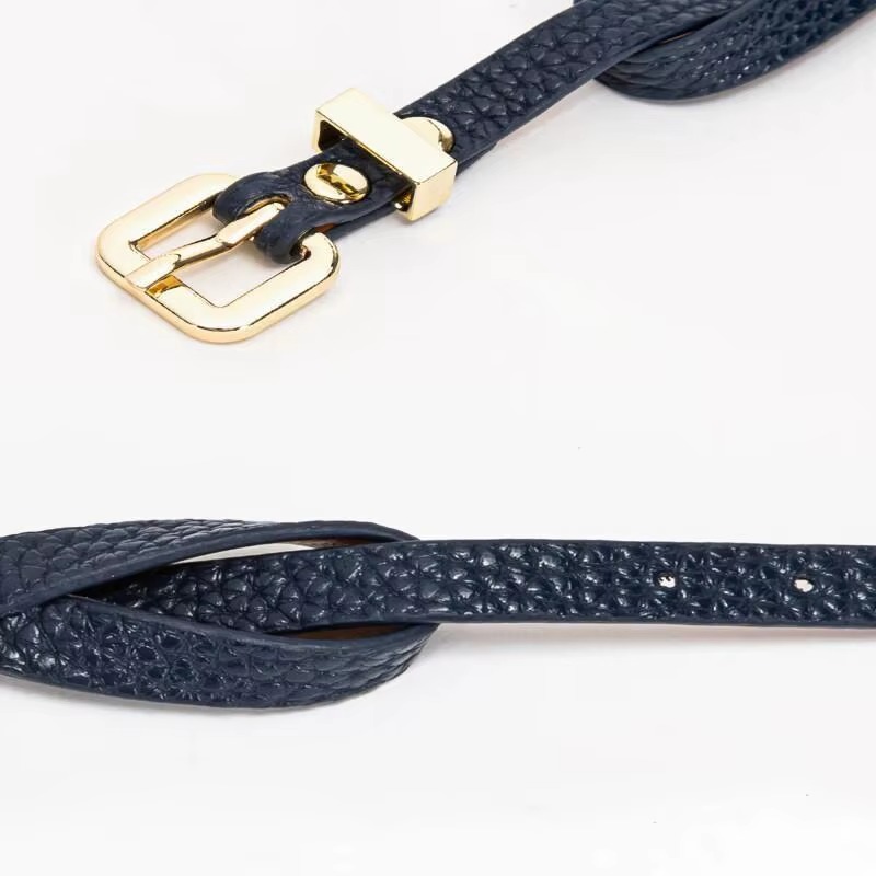 Vintage Leather Women’s Bracelet with Stainless Steel Letter Detail – Solid Color Adjustable Bracele - Image 3